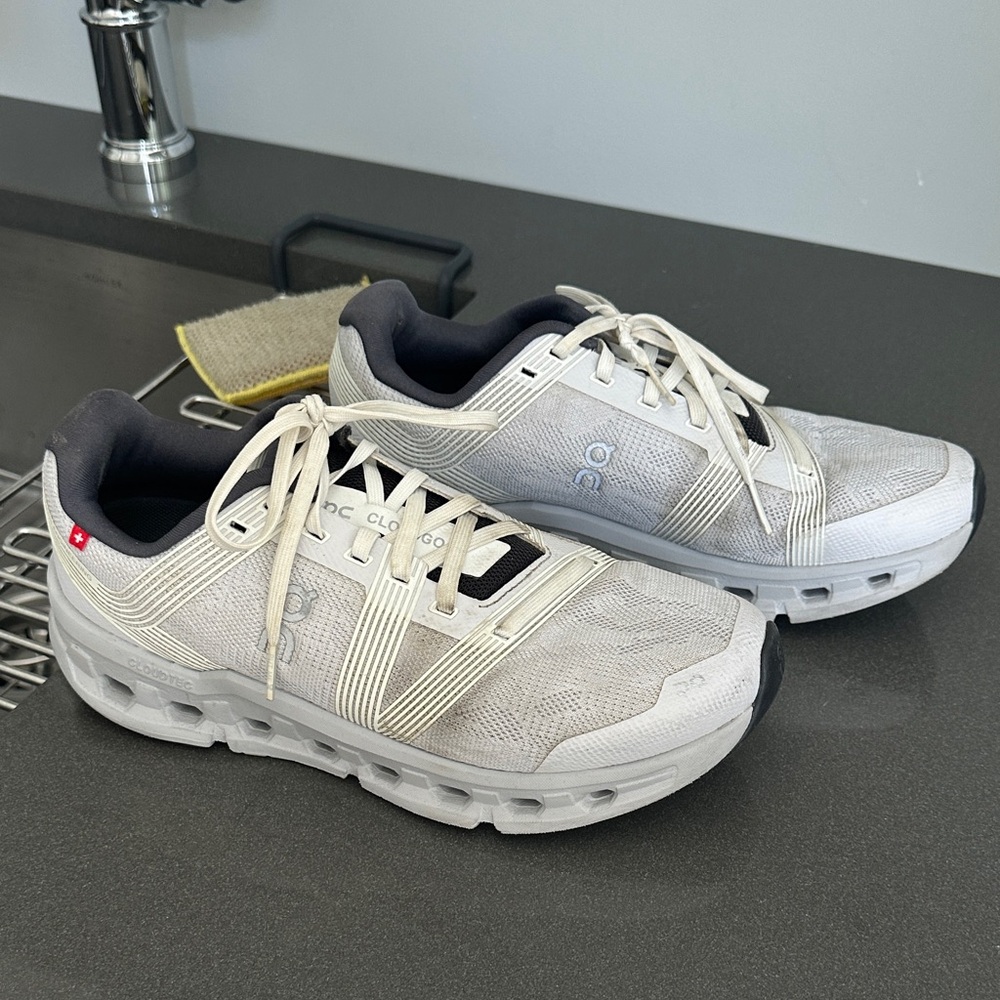 On Running Athletic Shoes in White and Black